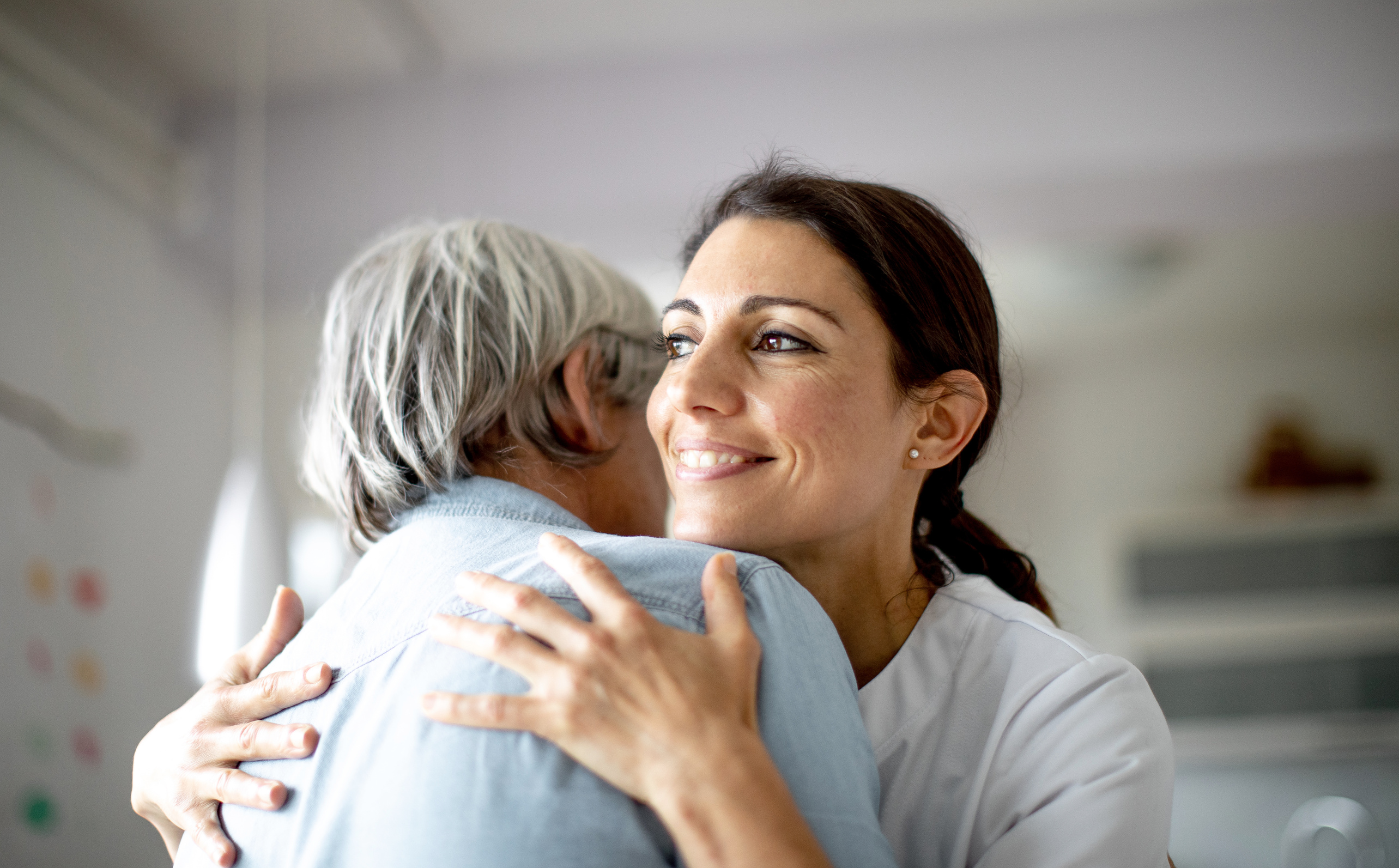 Healthcare worker at home visit